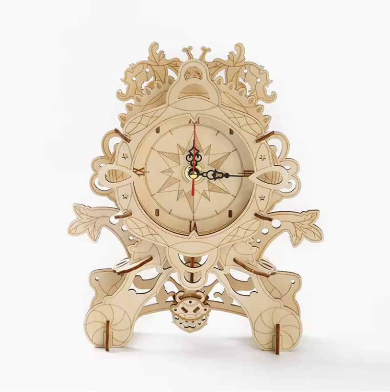 DIY Mrs. Tea Wooden Puzzle Clock