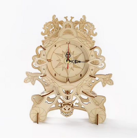 DIY Mrs. Tea Wooden Puzzle Clock