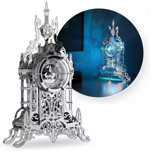 DIY Ice Castle Metal Puzzle Clock