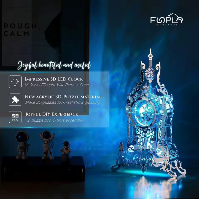 DIY Ice Castle Metal Puzzle Clock