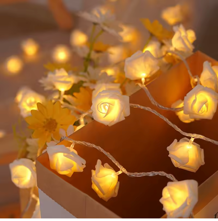 Strung Out Rose Vine Lights