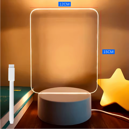 LED Creative Note Board Night Light with Pen
