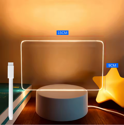 LED Creative Note Board Night Light with Pen