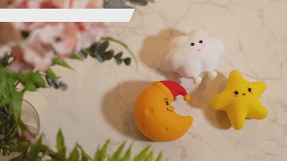 Cuttie Wootie Wall Moon, Star and Clouds