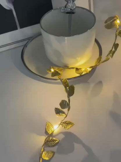 Golden Leaf Fairy String Lights